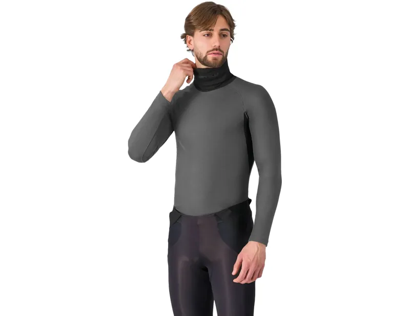 Balfes Bikes Castelli Flanders 2 High Neck Warmer in Grey | Free postage over £30, £10 off first order, price match & 0% finance.