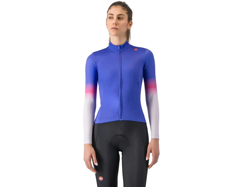 Balfes Bikes Castelli Corso Thermal Womens Jersey in Ultraviolet Purple Mist Violet | Free postage over £30, £10 off first order, price match & 0% finance.