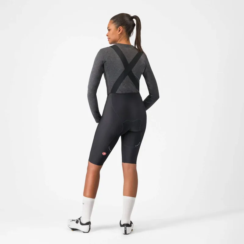 Castelli Omloop Thermal Womens DT Bib Short in Black-1