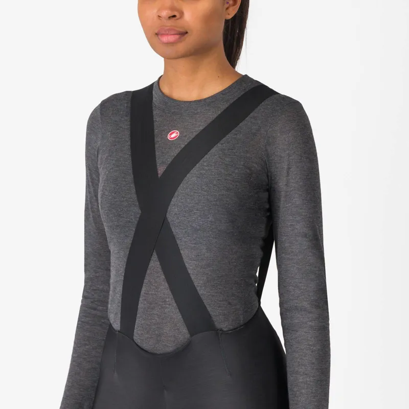 Castelli Omloop Thermal Womens DT Bib Short in Black-2