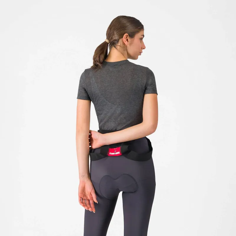 Castelli Medio Base Layer Womens Short Sleeve in Melange Grey-1