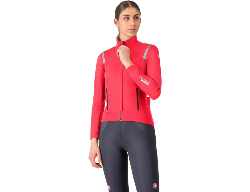 Balfes Bikes Castelli Perfetto RoS 3 Womens Jacket in Hibiscus/Black Reflex | Free postage over £30, £10 off first order, price match & 0% finance.