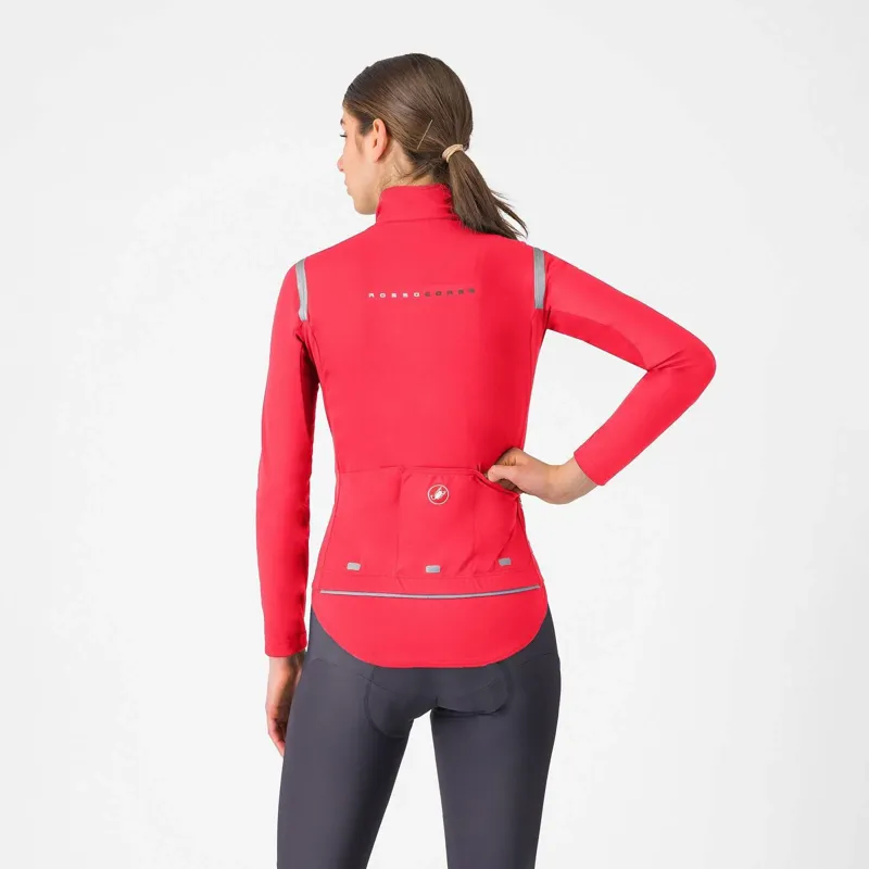 Castelli Perfetto RoS 3 Womens Jacket in Hibiscus/Black Reflex-1