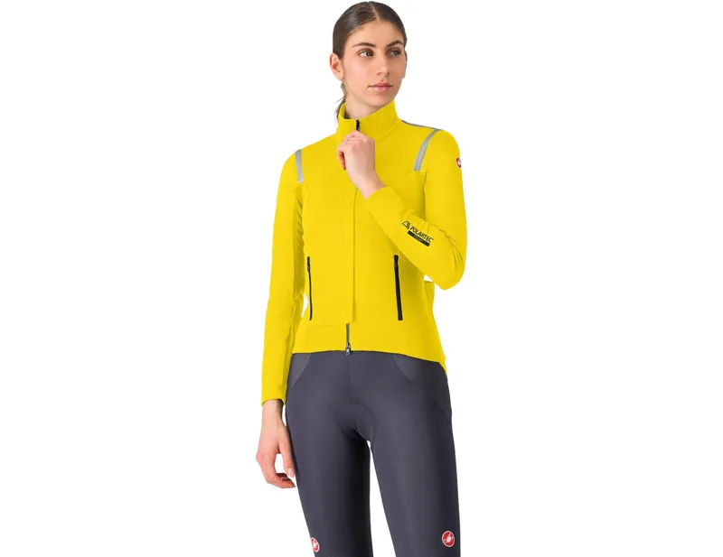 Balfes Bikes Castelli Perfetto RoS 3 Womens Jacket in Mango Mojito/Black Reflex | Free postage over £30, £10 off first order, price match & 0% finance.