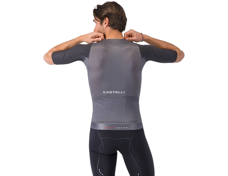 Castelli Aero Race 8S Short Sleeve Jersey in Smoky Grey-1