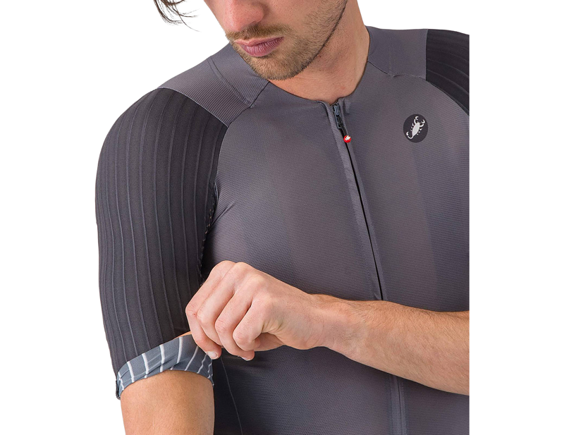 Castelli Aero Race 8S Short Sleeve Jersey in Smoky Grey-2