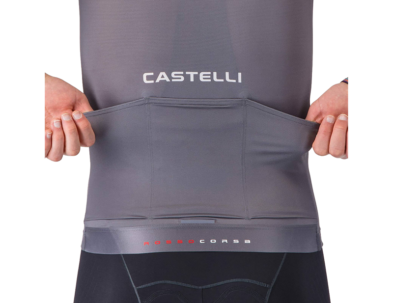 Castelli Aero Race 8S Short Sleeve Jersey in Smoky Grey-4
