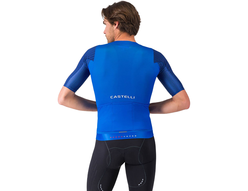 Castelli Aero Race 8S Short Sleeve Jersey in Azzurro Italia-1