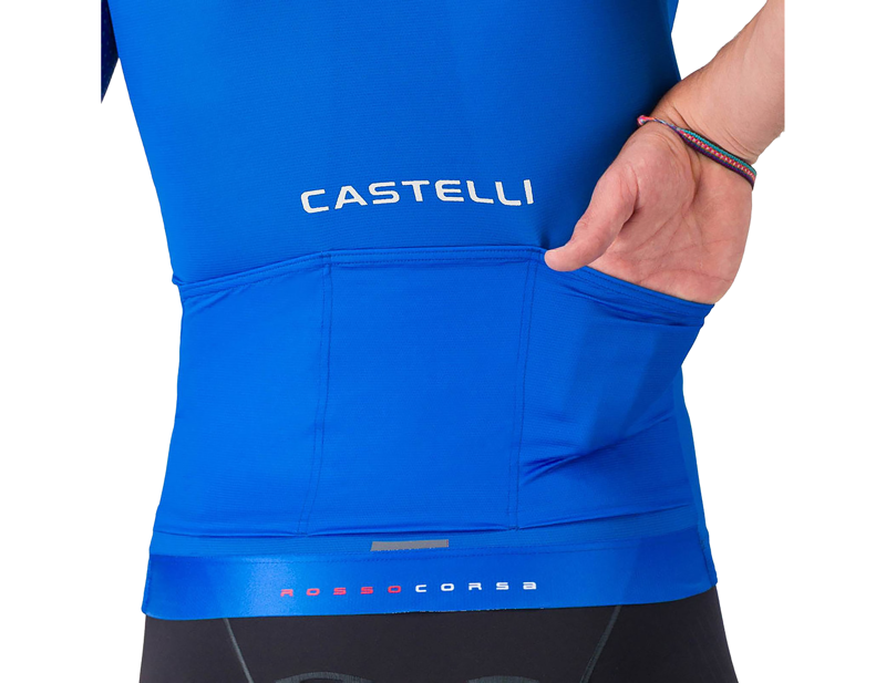 Castelli Aero Race 8S Short Sleeve Jersey in Azzurro Italia-3