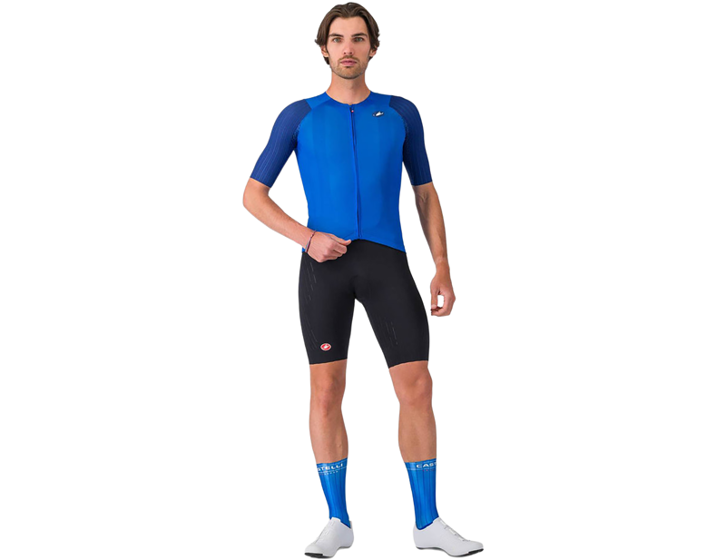 Castelli Aero Race 8S Short Sleeve Jersey in Azzurro Italia-5