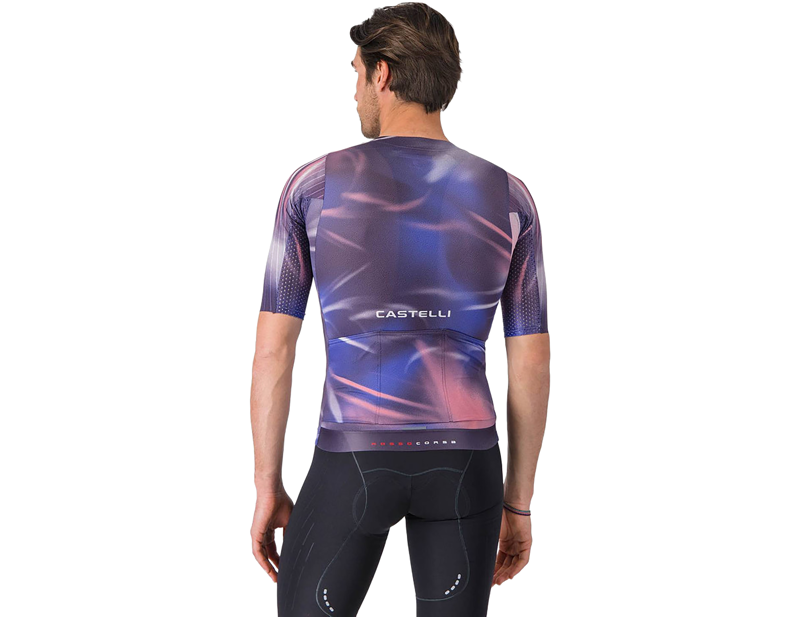 Castelli Aero Race 8S Short Sleeve Jersey in Night Shade/Rosa Giro-1