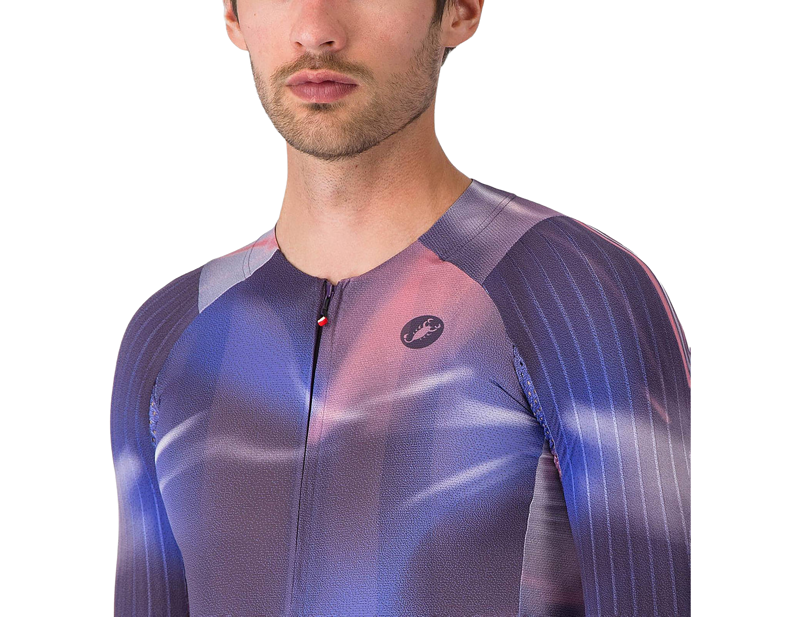 Castelli Aero Race 8S Short Sleeve Jersey in Night Shade/Rosa Giro-2
