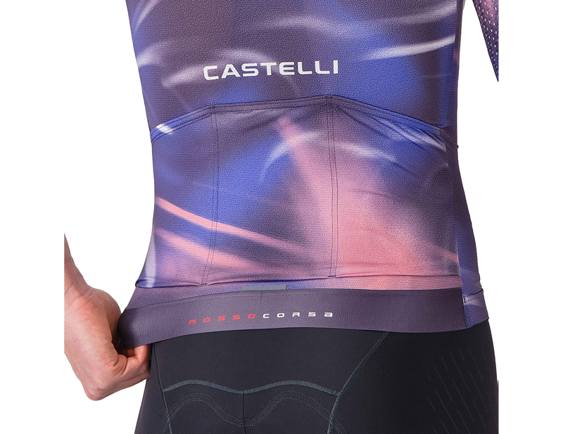 Castelli Aero Race 8S Short Sleeve Jersey in Night Shade/Rosa Giro-3