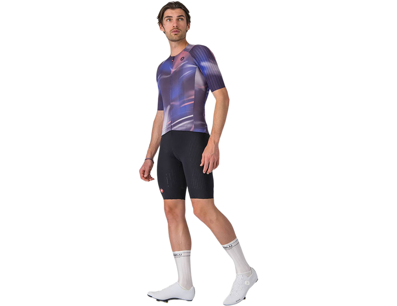 Castelli Aero Race 8S Short Sleeve Jersey in Night Shade/Rosa Giro-6