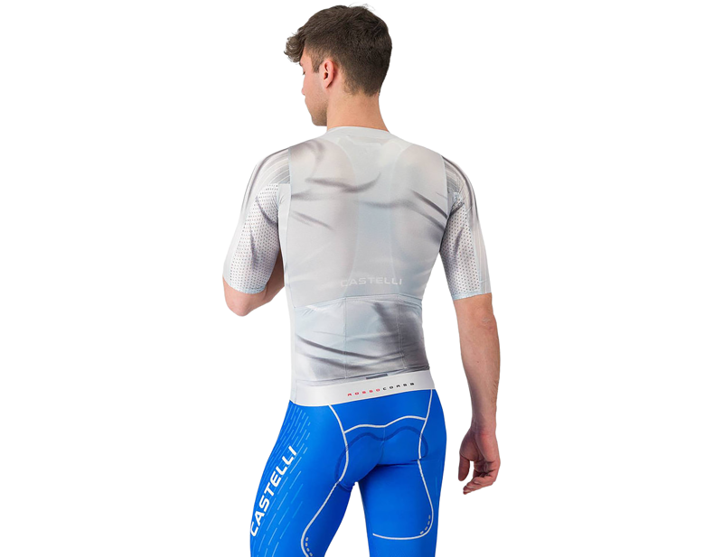 Castelli Aero Race 8S Short Sleeve Jersey in Silver Grey/Smoky Grey-1