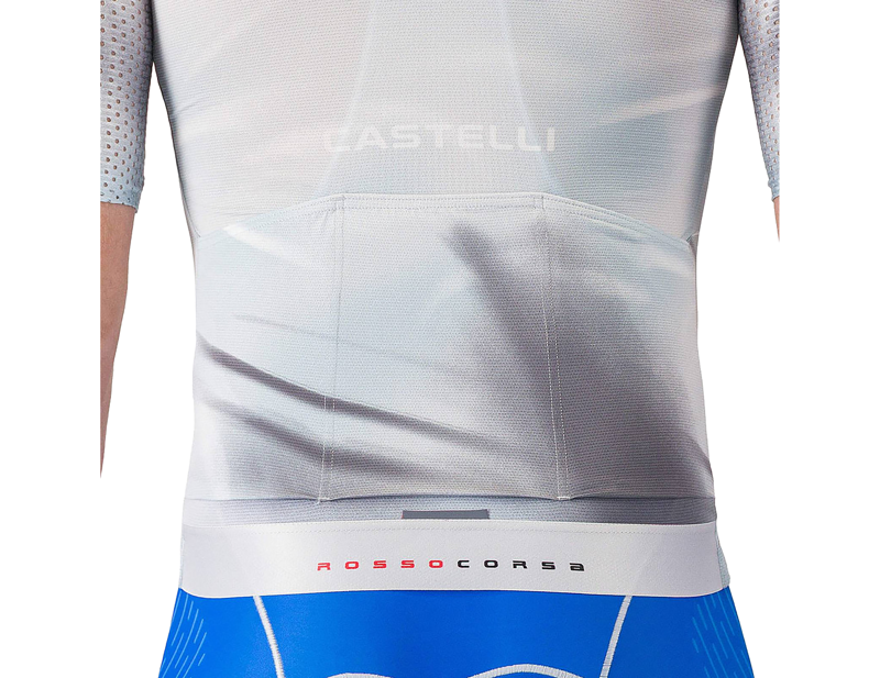 Castelli Aero Race 8S Short Sleeve Jersey in Silver Grey/Smoky Grey-3