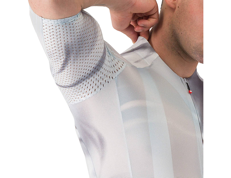 Castelli Aero Race 8S Short Sleeve Jersey in Silver Grey/Smoky Grey-4