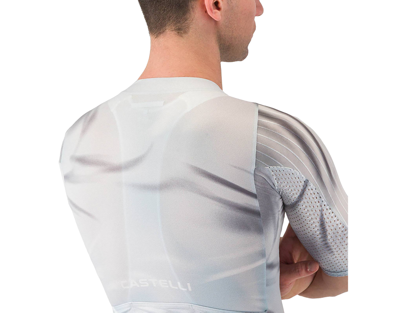 Castelli Aero Race 8S Short Sleeve Jersey in Silver Grey/Smoky Grey-5