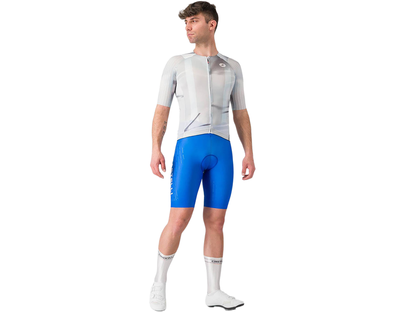 Castelli Aero Race 8S Short Sleeve Jersey in Silver Grey/Smoky Grey-6