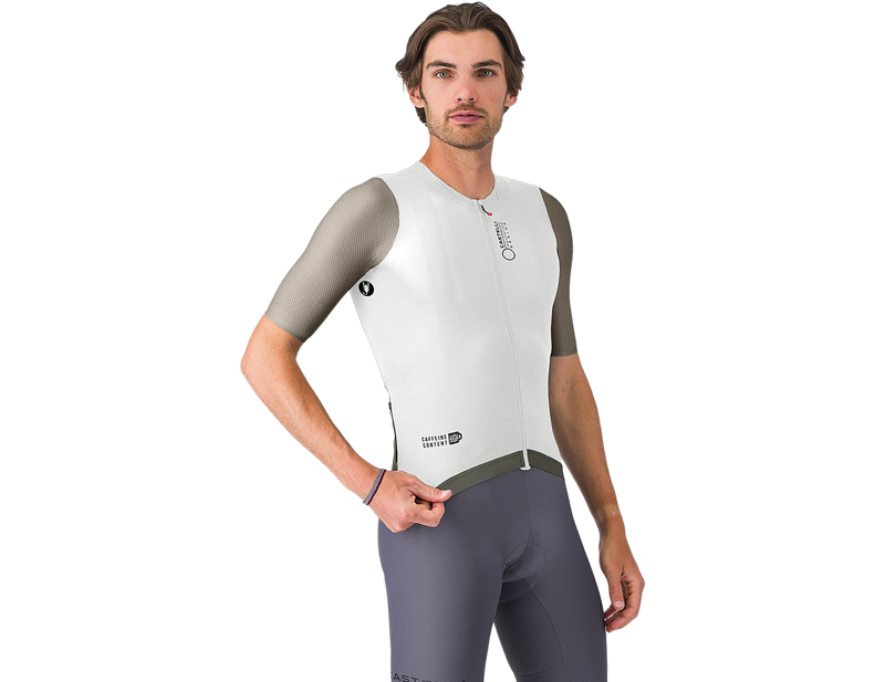 Castelli Corretto Short Sleeve Jersey in Ivory/ClayBlack