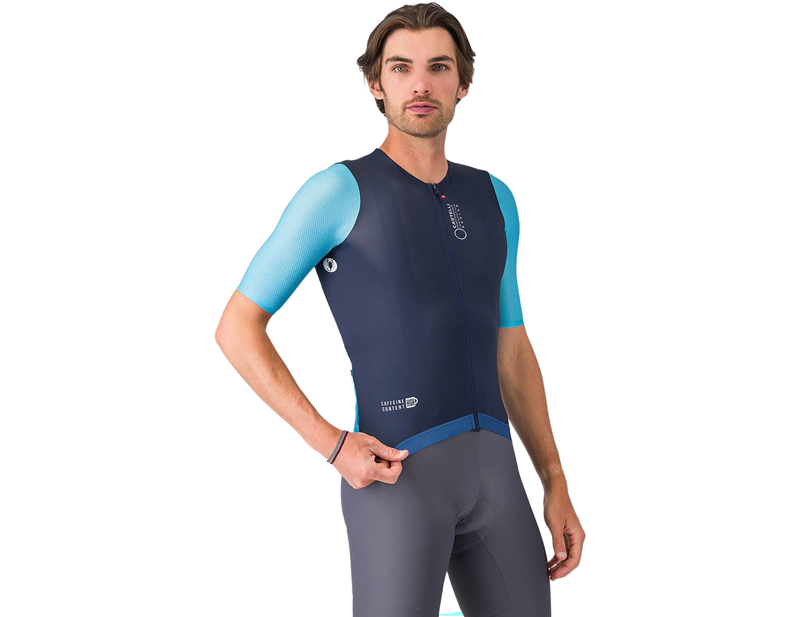 Castelli Corretto Short Sleeve Jersey in Belgian Blue/Blue FiammaWhite