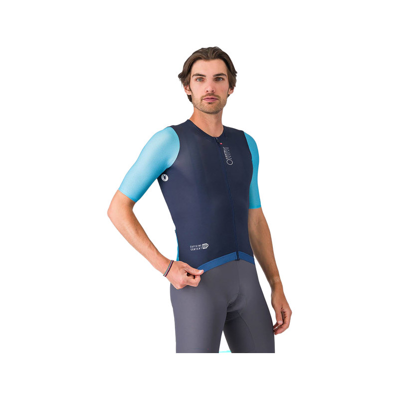 Balfes Bikes Castelli Corretto Short Sleeve Jersey in Belgian Blue/Blue FiammaWhite | Free postage over £30, £10 off first order, price match & 0% finance.