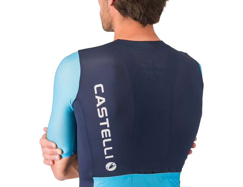 Castelli Corretto Short Sleeve Jersey in Belgian Blue/Blue FiammaWhite-4