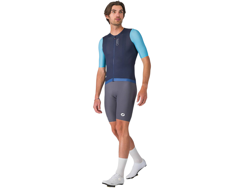 Castelli Corretto Short Sleeve Jersey in Belgian Blue/Blue FiammaWhite-6