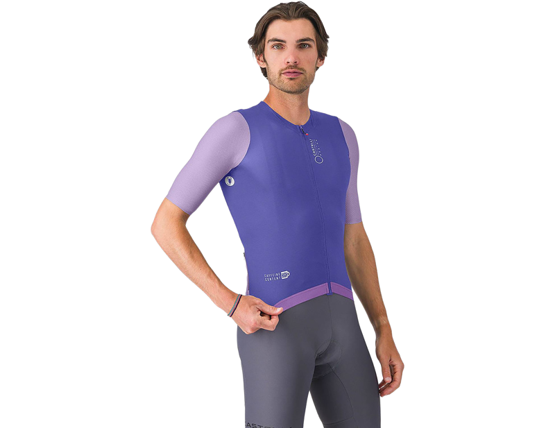 Balfes Bikes Castelli Corretto Short Sleeve Jersey in Ultraviolet/Purple MistWhite | Free postage over £30, £10 off first order, price match & 0% finance.