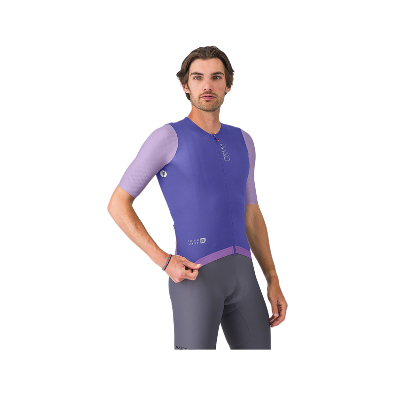 Balfes Bikes Castelli Corretto Short Sleeve Jersey in Ultraviolet/Purple MistWhite | Free postage over £30, £10 off first order, price match & 0% finance.