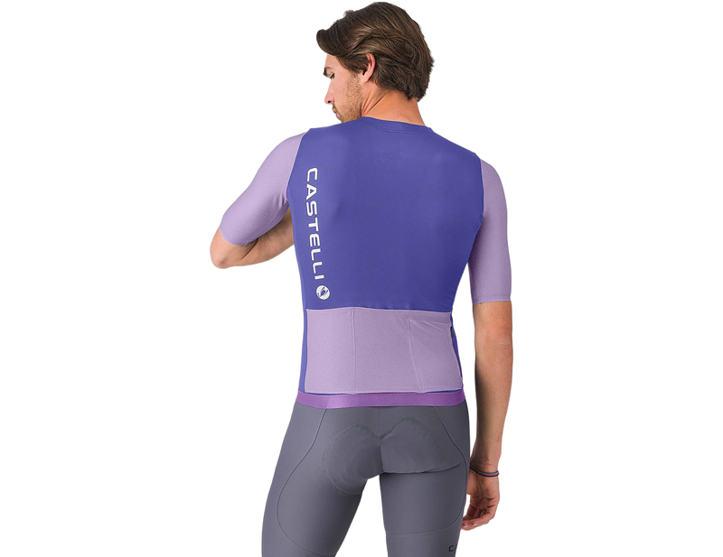 Castelli Corretto Short Sleeve Jersey in Ultraviolet/Purple MistWhite-1