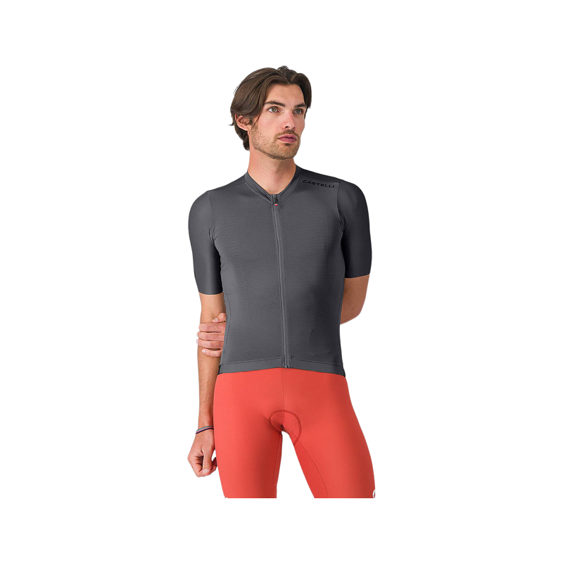 Balfes Bikes Castelli Espresso 2 Short Sleeve Jersey in Smoky Grey | Free postage over £30, £10 off first order, price match & 0% finance.