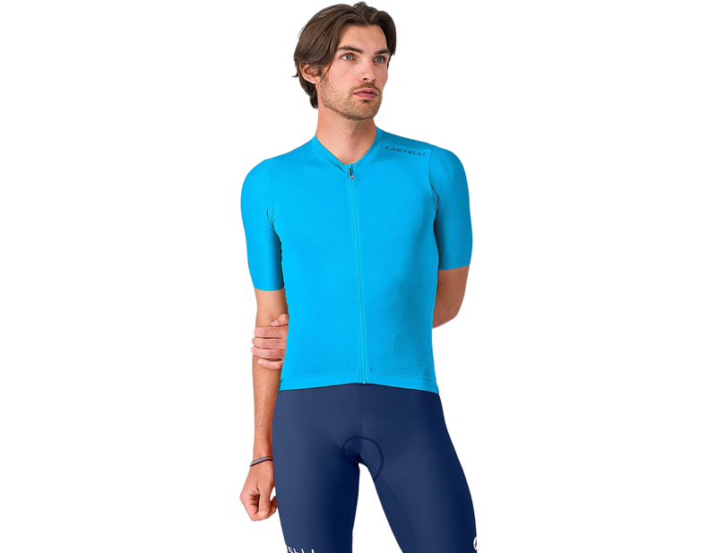 Castelli Espresso 2 Short Sleeve Jersey in Neon Cobalt