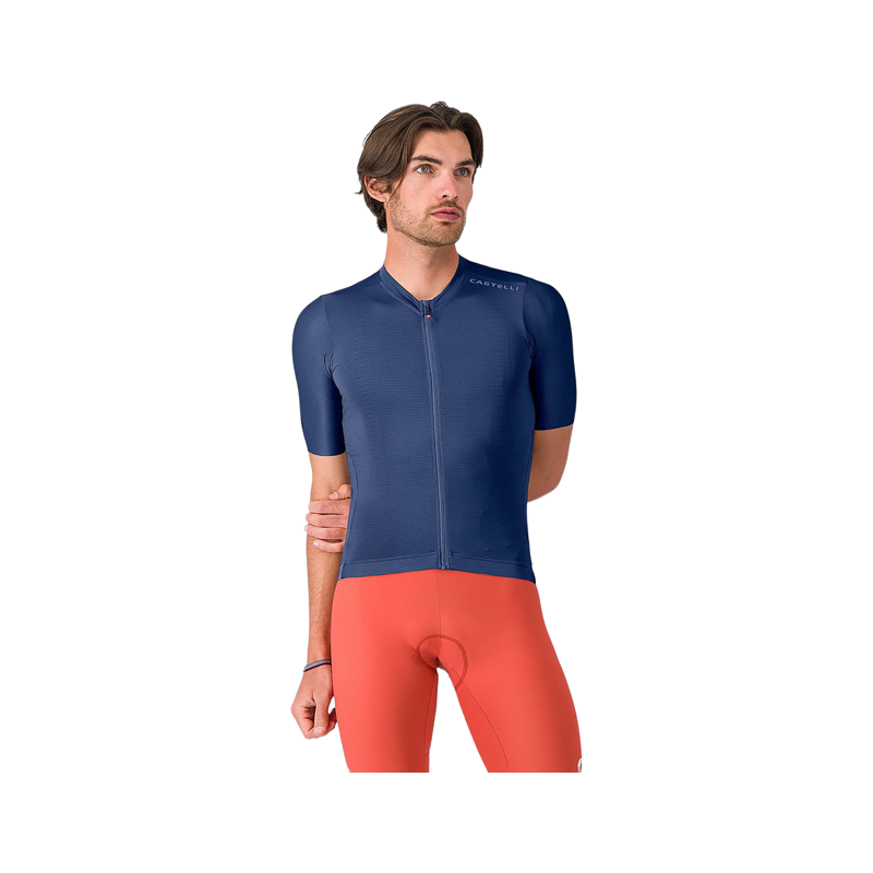 Balfes Bikes Castelli Espresso 2 Short Sleeve Jersey in Belgian Blue | Free postage over £30, £10 off first order, price match & 0% finance.
