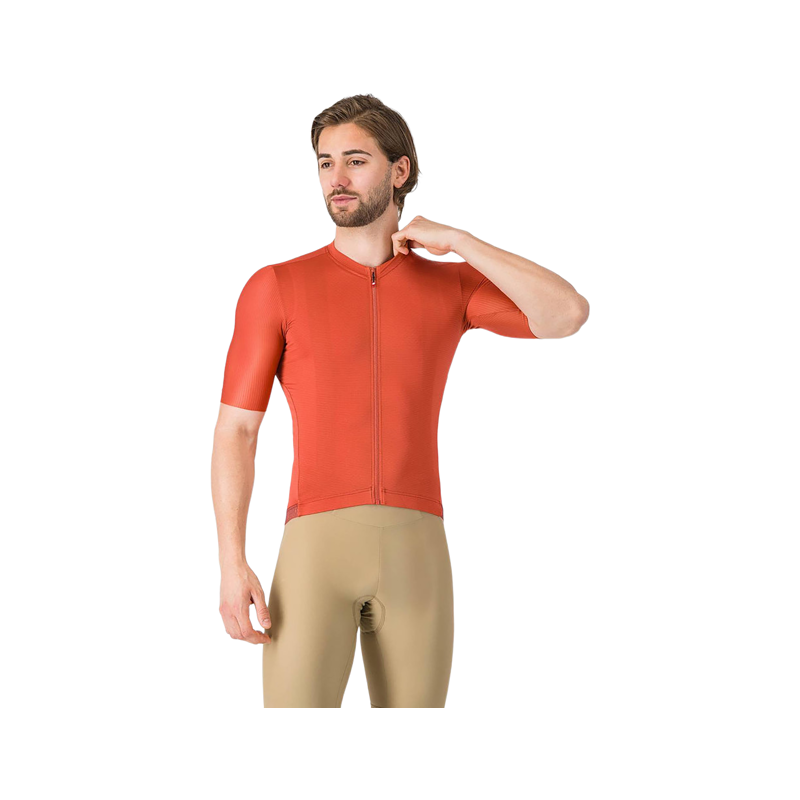 Balfes Bikes Castelli Espresso 2 Short Sleeve Jersey in Paprika | Free postage over £30, £10 off first order, price match & 0% finance.