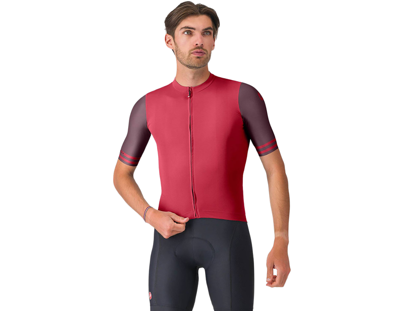 Castelli Prologo Lite 2 Short Sleeve Jersey in Rich Red/Bordeaux