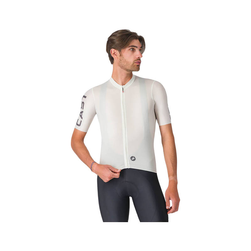 Balfes Bikes Castelli Entrata Apex Short Sleeve Jersey in Ivory/Smoky Grey | Free postage over £30, £10 off first order, price match & 0% finance.