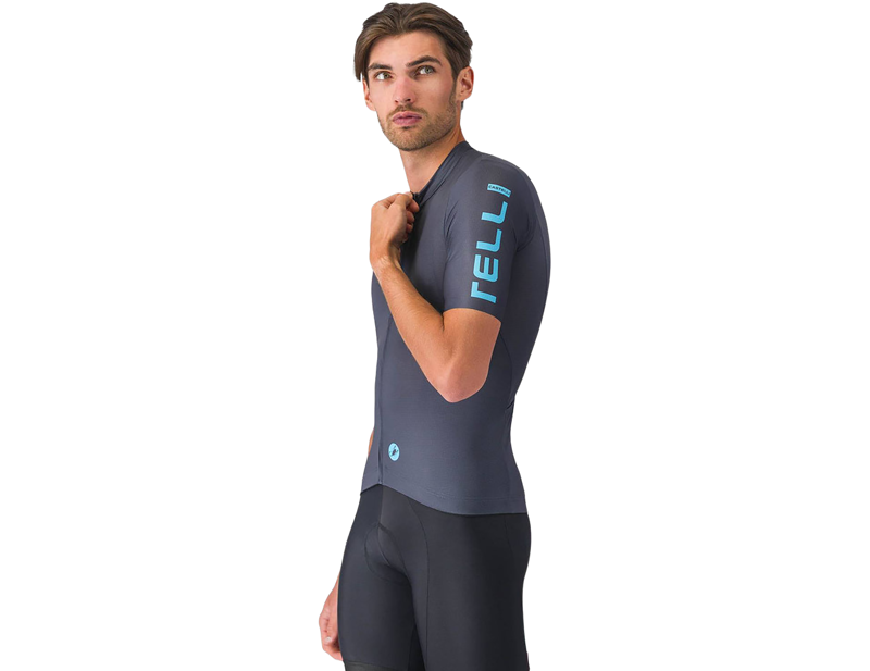 Castelli Entrata Apex Short Sleeve Jersey in Twilight Blue/Neon Cobalt