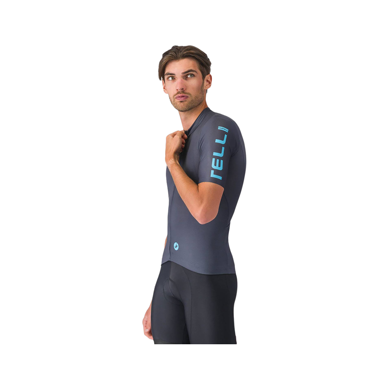 Balfes Bikes Castelli Entrata Apex Short Sleeve Jersey in Twilight Blue/Neon Cobalt | Free postage over £30, £10 off first order, price match & 0% finance.