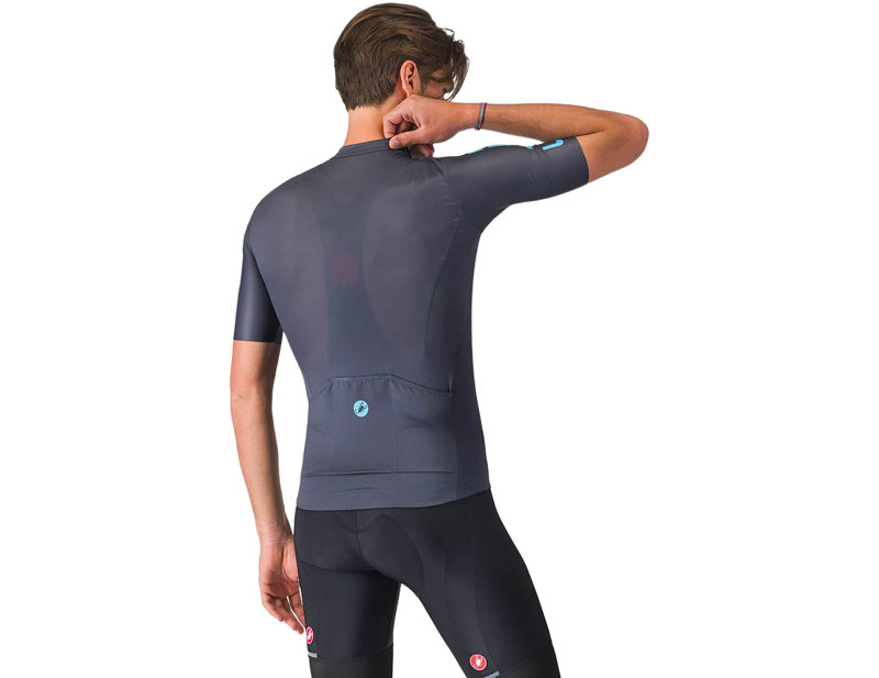 Castelli Entrata Apex Short Sleeve Jersey in Twilight Blue/Neon Cobalt-1
