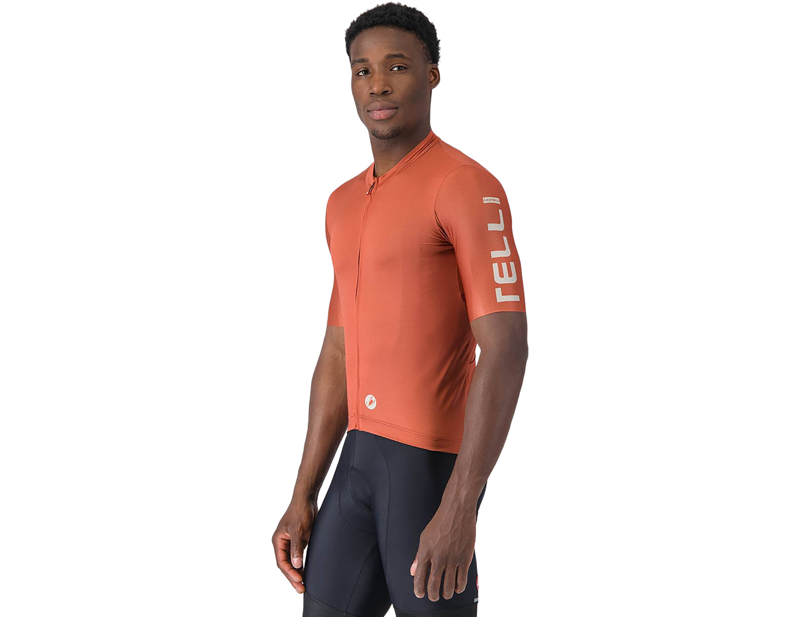 Castelli Entrata Apex Short Sleeve Jersey in Paprika/Silver Moon