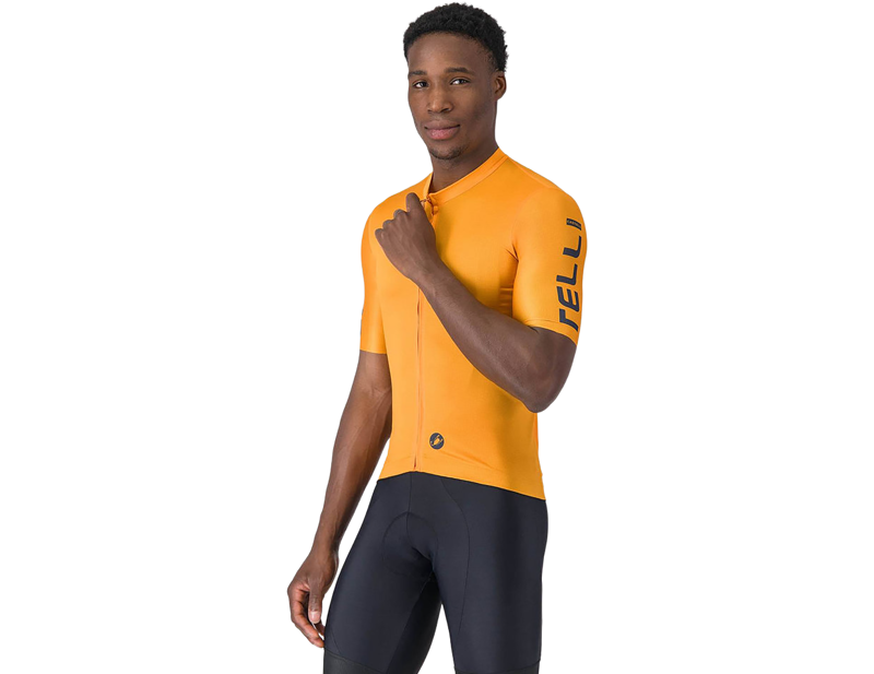Castelli Entrata Apex Short Sleeve Jersey in Vivid Orange/Twilight Blue