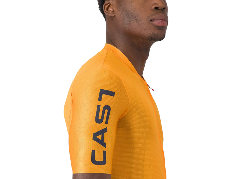 Castelli Entrata Apex Short Sleeve Jersey in Vivid Orange/Twilight Blue-4