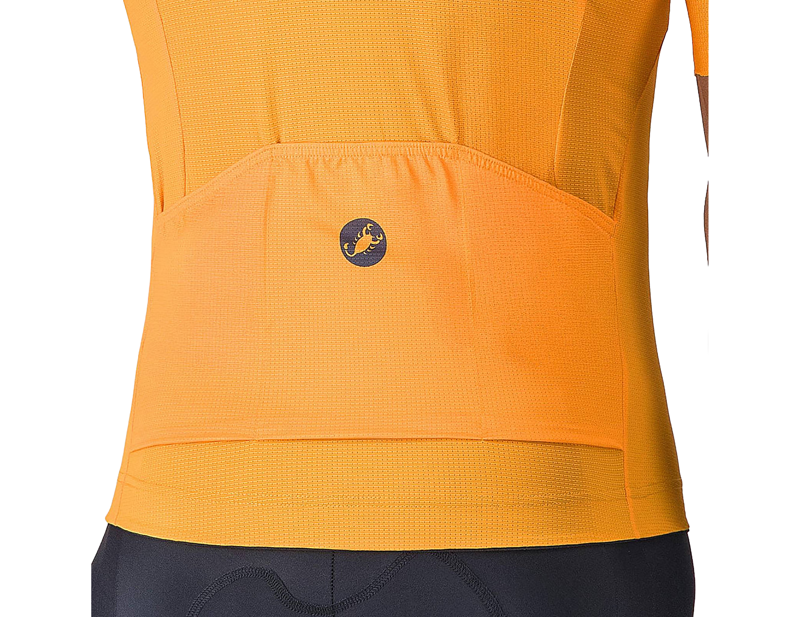 Castelli Entrata Apex Short Sleeve Jersey in Vivid Orange/Twilight Blue-3