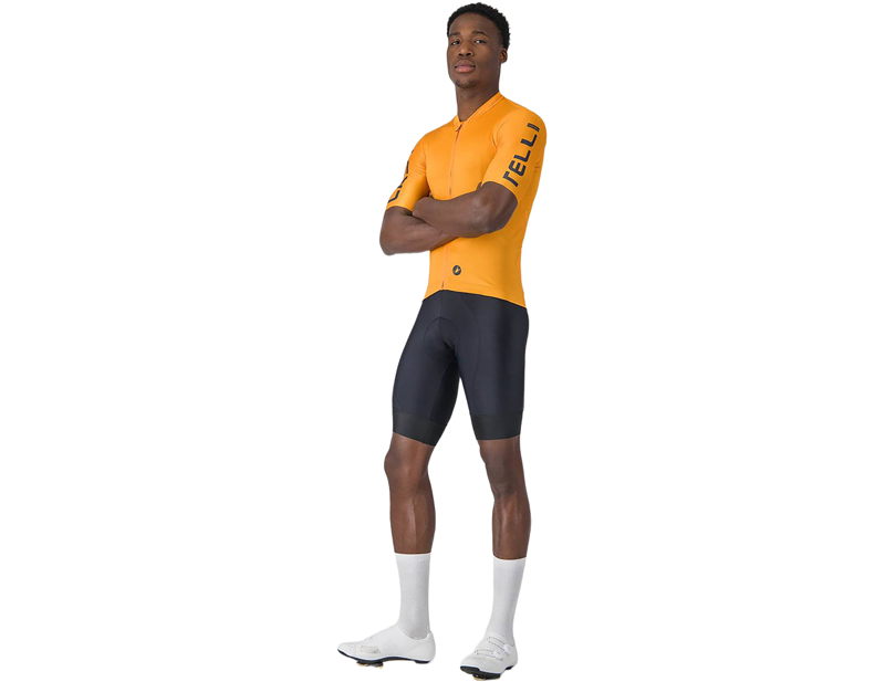 Castelli Entrata Apex Short Sleeve Jersey in Vivid Orange/Twilight Blue-1