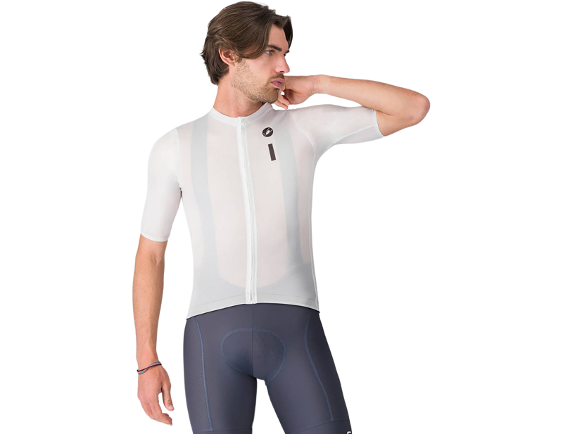 Castelli Drittone Logo Short Sleeve Jersey in White/Black-3