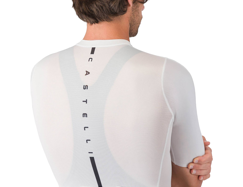 Castelli Drittone Logo Short Sleeve Jersey in White/Black-1