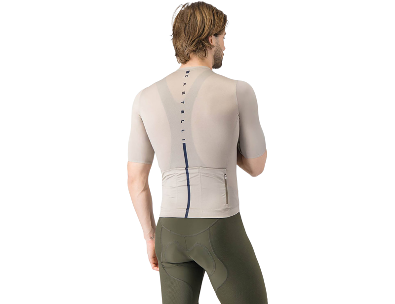 Castelli Drittone Logo Short Sleeve Jersey in Clay/Belgian Blue-1