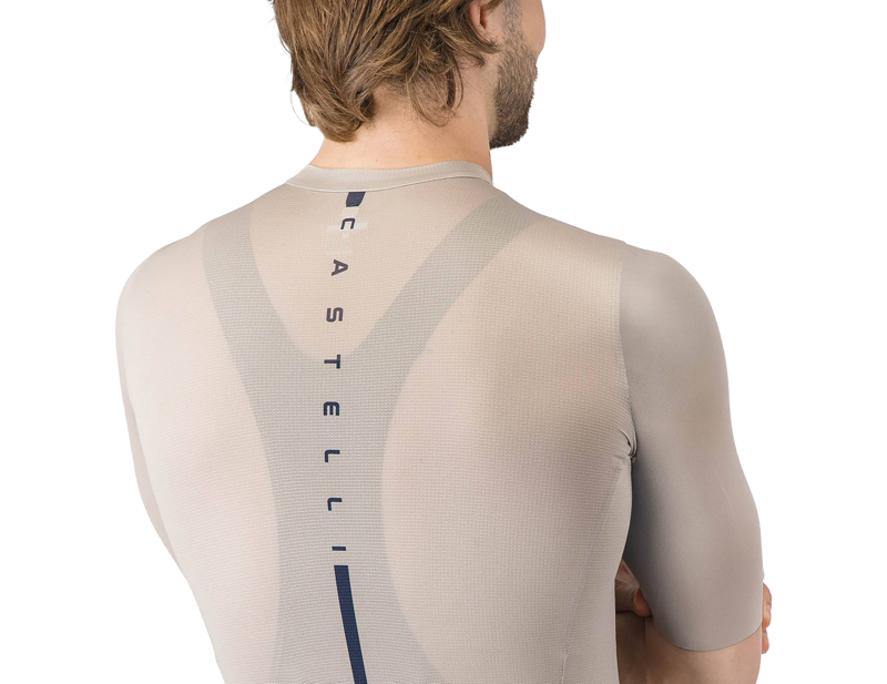 Castelli Drittone Logo Short Sleeve Jersey in Clay/Belgian Blue-3