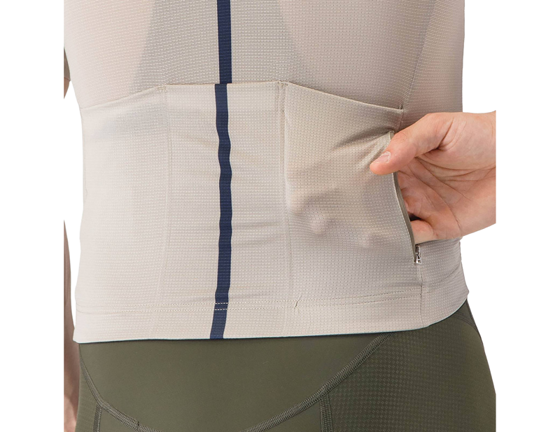 Castelli Drittone Logo Short Sleeve Jersey in Clay/Belgian Blue-4